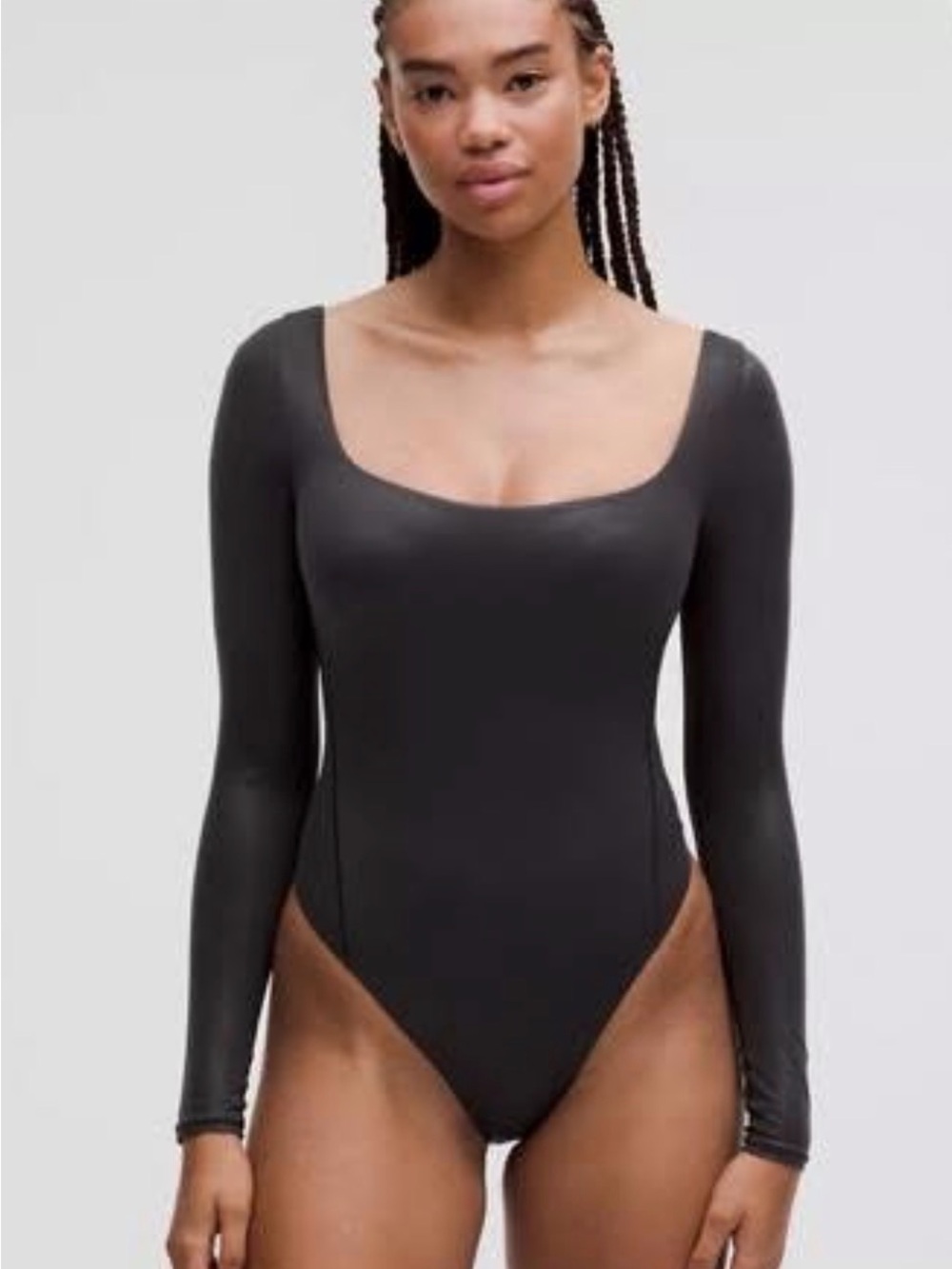 lululemon athletica Wundermost Black Long-Sleeve Scoop Bodysuit